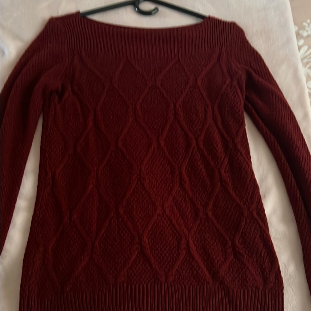 Burgundy Knit Sweater